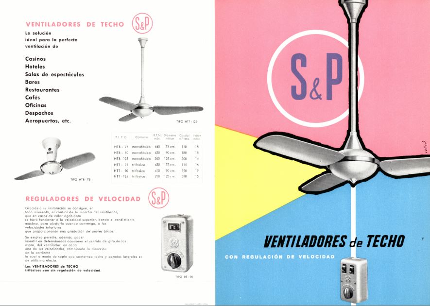 Ventilador de techo HTB-HTT (c. 1962)